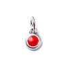 Disco Rot, versilbert mit 999er Feinsilber, Amulett XS