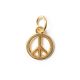 Peace, vergoldet mit 24K Feingold, Amulett XS