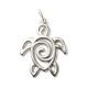 Schildkröte Silber, versilbert mit 999er Feinsilber, Amulett M