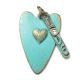 Herz L & Love M, Amulett Twin Türkis