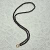 MoccaBrown Designer Steinkette 88, GoldShiny, lange Wechselkette