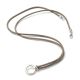 Taupe Ibiza 88 SilverShiny, lange Leder Wechselkette