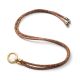 NewCappuccino Ibiza 88 GoldShiny, lange Leder Wechselkette