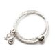 Ibiza LightGrey, SilverShiny, Leder Armband