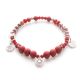 Bordeaux Edelstein Armband, SilverShiny
