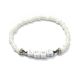 Boho Armband LOVE Weiß/Silber